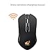 Produktbild happy event Wiederaufladbare X9 Wireless Silent LED Hintergrundbeleuchtung USB Optische Ergonomische Gaming Mouse (Schwarz)