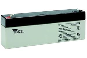 YUCEL LTD Yucel Y2.3-12 Valve Regulated Sealed Lead Acid SLA Battery 12V 2.3Ah