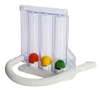 GoodsHealthShop Respirometer 3 Ball Lung Exerciser Respiratory Exerciser Spirometer Deep Breathing 3-Chamber Incentive Spirometer