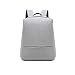 Produktbild LXJL Laptop-Rucksack 15,6-Zoll-Computer-Rucksack Schulrucksack Casual Daypack Wasserabweisende Laptop-Tasche mit USB-Ladeanschluss für Reisen/Business/College/Frauen/Herren-Grau,White