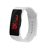 Uhren Damen Herren Armbanduhr LED Digitalanzeige Armbanduhr Kinder Studenten Silikagel Sportuhr Jogging Uhren Unisex Exquisit Uhr,ABsoar