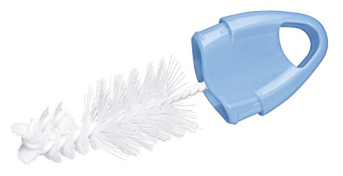 NUK 10256279 – Flaschenbürste mit integrierter Saugerbürste im ergonomischen Griff, für Flaschen und Sauger, 1 Stück, Farbe nicht frei wählbar - 3