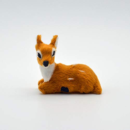 Preisvergleich Produktbild shovv Dekoartikel Ornamente Simulation Sikawild Lederhaarsimulation Sikawild Liegend Hirsch Serie Katzenhersteller