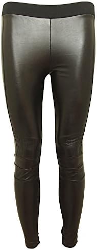 GNC Basic Ladies Leggings With Faux Leather Panels