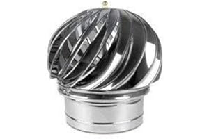 R.S ONLINE-STORE Kaminaufsatz säurebeständigen Edelstahl drehbarer Kugelaufsatz Schornsteinaufsatz Lüftungsaufsatz Ofen Schornsteinhaube Schornsteinabdeckung (125mm)