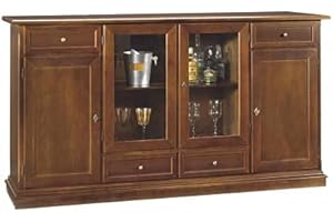 Mar.c.a. Design - Credenza Soggiorno in Legno di Pioppo, Stile Classico Arte Povera Elegante e Funzionale, Mobile Made in Italy