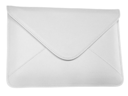 COOL BANANAS Envelope Tasche, Hülle in klassischer Brief-Form aus Kunstleder für das Apple MacBook Pro 13, Retina und MacBook Air 13 Zoll – Farbe Weiß - 2