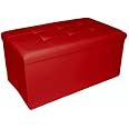 Pouf Contenitore Bianco Sgabello Poggiapiedi Pieghevole Salvaspazio In Ecopelle Cm 38x38x38 86415207