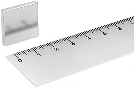Neodymium Magnetic 20x20x3 mm Neodymium Block Magnet, N45, Magnetized Coating by 3 mm