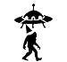 Produktbild 9,6 cm * 14,4 cm Sasquatch Abduktion UFO Alien Bigfoot Auto Aufkleber Vinyl Schwarz/Silber /3PCS