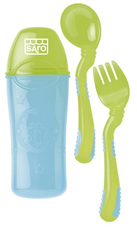 Saro - Cubiertos ergonómicos con estuche