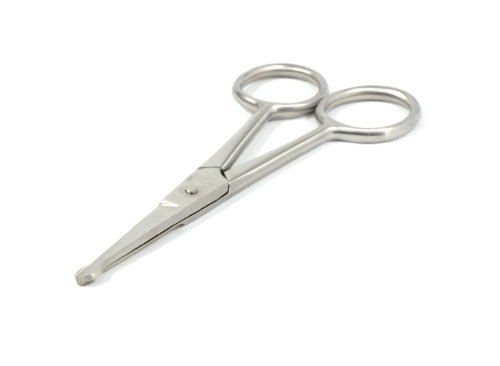 blueINOX Nasen -, Bart – und Ohrenhaarschere mit gerader Schneide 10cm Edelstahl rostfrei - 4