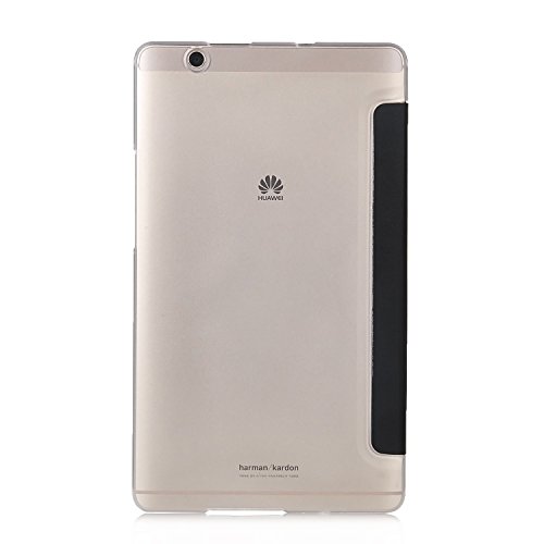 EasyAcc Huawei MediaPad M3 8.4 Hülle Case Tasche PU Leder zubehör hüllen für Huawei MediaPad M3 8.4 (8.4 Zoll) Smart Cover mit Auto Sleep Wake up / Standfunktion (Schwarz, Kunstleder, Ultra dünn) - 7