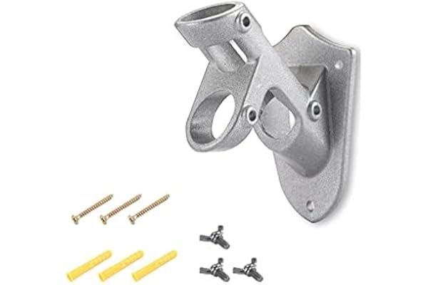 Hsthe Sea Support de tige porte-étendoir en métal à deux positions Support pour montage mural Matériel Support de drapeau antirouille en alliage d'aluminium Coupe-vent