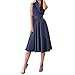 Produktbild BHYDRY Womens Holiday Sexy Sleeveless Bowknot Damen Sommer Strand Knöpfe Partykleid