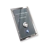 Massive Edelstahl-Taster - die Klingeltaster sind aus hochwertigem V2A Edelstahl gefertigt und zusätzlich mit einer energieeffizienten LED-Beleuchtung ausgestattet. Der obere Taster ist mit Glocken-Symbol, der untere mit Licht-Symbol erhältlich.