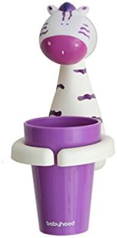 Animal Cartoon Children Toothbrush Holder Suit, Creative Candy Color Wall Suction Hanging Mouthwash Cup Food-Grade Material (Zebra)