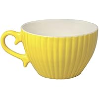 Excelsa Parisienne taza jumbo 400 ml, porcelana, amarillo, 11.5 x 11.5 x 7.2 cm