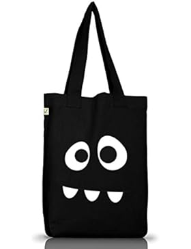 Shirtstreet24, MONSTER, Karneval Fasching Kostüm Jutebeutel Stoff Tasche Earth Positive