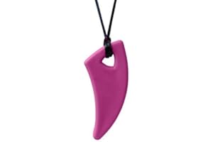 ARK's Saber Tooth Chew Necklace (Magenta, Soft for MILD Chewing) by ARK Therapeutic