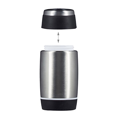 Relaxdays Salz- und Pfefferstreuer Set 2-teilig, Edelstahl, griffig, 5- und 12-löchrig, silber - 3