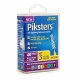 PIKSTERS - for cleaning between teeth-Size 3 (Yellow)- 40Pk