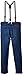 Dirkje Baby Boys 0-24m jeans trousers with suspenders Jeans, Blue (Jeans), 3 Years (Manufacturer size: 98)