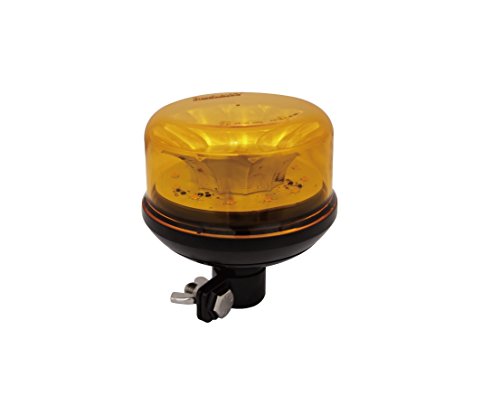Heavy Duty Amber Color LED Beacon Security Light Warning Lamp 12~36V built-in pole mount ECE R65 EMC R10 IP69K approved dust and waterproof perfect for truck lorry tractor