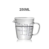 jarra medidora para microondas Hecho de material de vidrio de alto borosilicato, puede soportar un cambio de diferencia de temperatura instantáneo de -20 ~ 150 ℃, anti-explosión, uso seguro