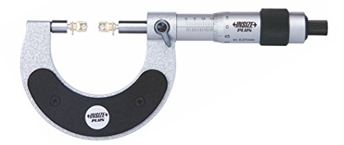 INSIZE 3636-300 External Gear Tooth Micrometer, Ball Tips Are Not Included, 275 mm-300 mm, Graduation 0.01 mm
