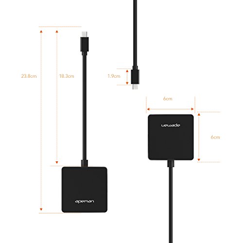 APEMAN Mini Displayport DP zu HDMI/VGA/DVI Konverter 3 in 1 Multifunktionales Thunderbolt Kabel Adapter für PC mit Mini-Displayport - 5