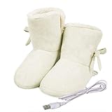 Schildeng 1 Paires De Bottes Chauffantes Électriques USB Chaussures Chauffantes Amovibles Et Lavables pour Femme Fille Hiver