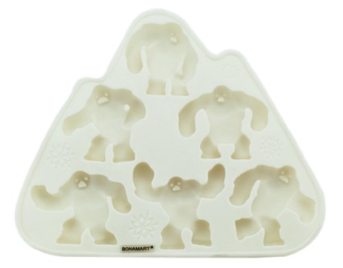 BONAMART ® Silicone Ice Cube Mold Maker Ice Ball Mold Tray Mix Mould Cool Drink Ice Ball Mold Design Abominable Snowman
