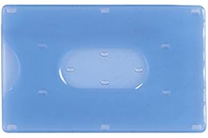 ONE SHOP DI BRACALENTE PIERO Porta tessere plastica rigida x carte di credito tessera magnetica bancomat patente carta identità green pass 2 PEZZI (Blu)