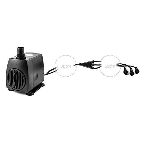 Springbrunnen Pumpe SP3 Springbrunnenpumpe mit 3x LED Ring Beleuchtung - 2