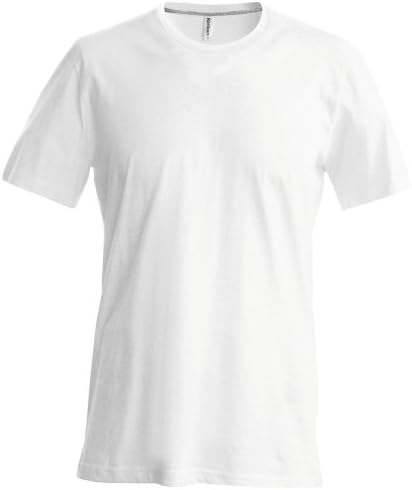 KaribanMens Slim Fit Short Sleeve Crew Neck T-Shirt (L) (White)