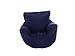 Kiddies Bean Bag Seat Arm Chair With Beans Navy Blue