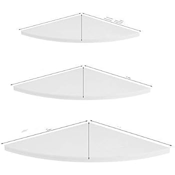 Expression Products Set Of 2 Small Acrylic Corner Shelves