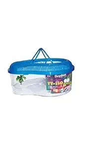 Turtle/Tortoise dophin Tank TT350 Reptile Carrier with Cover and Handle - Perfect for Small Turtles (Plastic Tank) - Central Fish Aquarium (Medium)