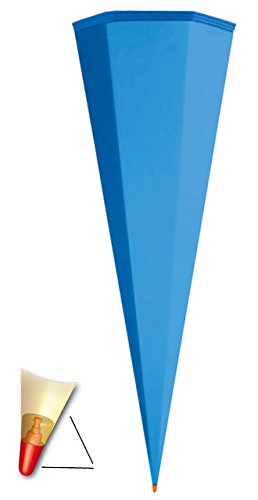 Schultüte – Rohling – einfarbig / Bastelschultüte – WEIß – 35 / 50 / 70 / 85 cm – OHNE Tüll Abschluß – mit / ohne Holzspitze ___ Zuckertüte ALLE Größen – Roth – zum Bemalen, Basteln und Bekleben – für Jungen & Mädchen / Kinder / Geschenktüte – Basteltüte / uni - 2