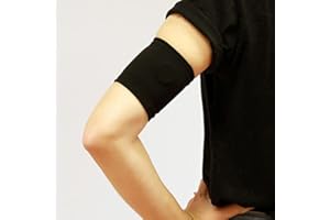 ‎DIASTICKER Diasticker® | Armloop universell - Schwarz | Maßangefertigter Oberarmloop mit zwei Silikonbändern - Fixierband, Armband (31 cm, Schwarz)