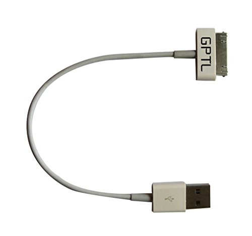 GPTL 30-pin to USB Cable New Edition for all Apple 30-pin devices - white, short 21 cm (single-pack)