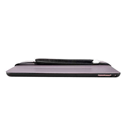 tinxi® 2 Stücke Pencil Halter, Kunstleder Pencil-Hülse mit Gummiband für Apple Pencil (kompatibel mit iPad Pro 9,7 Schutzhüllen) Stift Stylus Bleistift Eingabestifte Hülse Pencilhalter Tasche Cover Folio Etui Hülle Sleeve Schutzhüllen Case, schwarz ( Tablettasche nicht enthalten ) - 4
