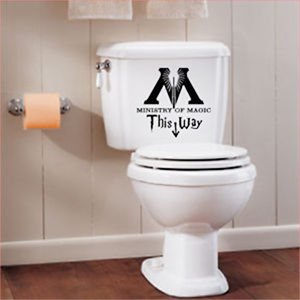 Ministry Of Magic Toiletten-Aufkleber 25 cm Schwarz