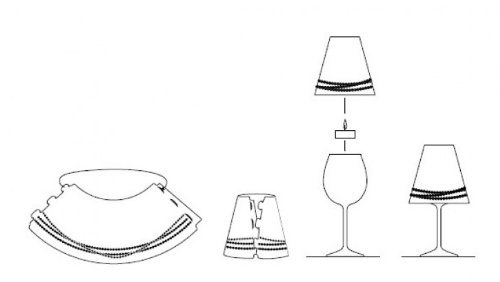 GORGEOUS HELEN /// Gorgeous Helen · 3 Enchanting Lampshades for Wine Glasses with Tea Lights - 6