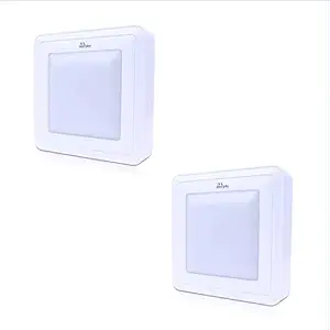 Murphy 10W Vega Square Surface LED Panel Light - (Cool White, Pack of 2) No False Ceiling Required