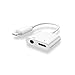 Produktbild YAOkxin 2 in 1 Adapter Compatible iPhone Headphone Adapter/Splitter, kompatibel mit 7/7 Plus/XS Max/XS/XR/8/8 Plus, Compatible iOS 10.3 oder später