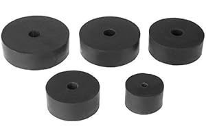 Edelstahlshop Gummiauflagen Rund in 5 Größen wählbar von 60-100mm Schwarz (Ø60mm)