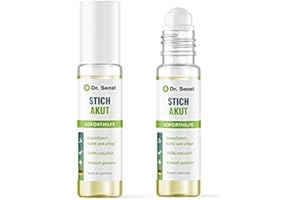 ‎DR. SENST Dr. Senst® Stich Akut Roll-On (2er Pack): 100% natürlich, Dermatologisch getestet, Für bis zu 250 Anwendungen - Kühlt und Pflegt die Haut, Urlaub Must Haves Kinder