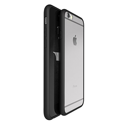 iMounTop Hülle iPhone 6 Plus Hülle 6S Plus Hülle TPU Rahmen + Hart PC Zurück Backcover Kombination Hochtransparent Nie verfärben Schutzhülle Tasche Schale Kratzfeste Handytasche für Apple iPhone 6 Plus / 6S Plus (5.5 Zoll) (Schwarz)